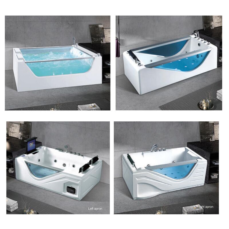 China Hot Selling High Quality Acrylic Rectangular Indoor White Bathtub Whirlpool Massage Bath Tub Outdoor Spa Bathtub 1 mopo china cheap square waterfall whirlpool bathtub acrylic massage bathtub for adults