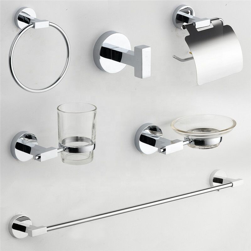 Round Design Bathroom Sanitary Hardware Wall Mounted Chrome Bathroom Accessories Set Round Design Bathroom Sanitary Hardware Wall Round Design Bathroom Sanitary Hardware Wall Mounted Chrome Bathroom Accessories Set