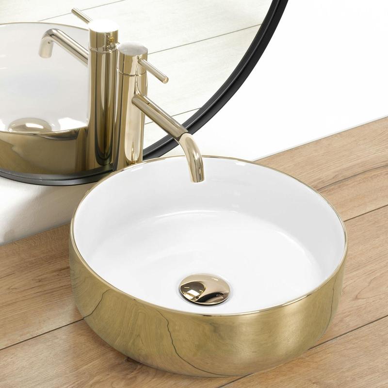 Round Shape Countertop Washing Sink Modern Luxury Gold Ceramic Bathroom Hand Wash Basin Round Shape Countertop Washing Sink Modern Round Shape Countertop Washing Sink Modern Luxury Gold Ceramic Bathroom Hand Wash Basin