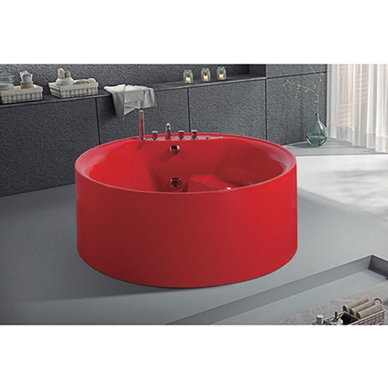 Big Round Acrylic Freestanding Bathtub New Model Round bathtub heater for Jacuzzi 8888 Solid Surface Bathtub Large Free Standing Bath Tubs,Customized Round Bathtub