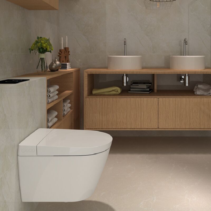 Wholesale Manufacture Siphon Flushing Ceramic Automatic Wall-Mounted Smart Toilet toilet V006 7 Wholesale Manufacture Siphon Flushing Ceramic Automatic Wall-Mounted Smart Toilet - Imej 4