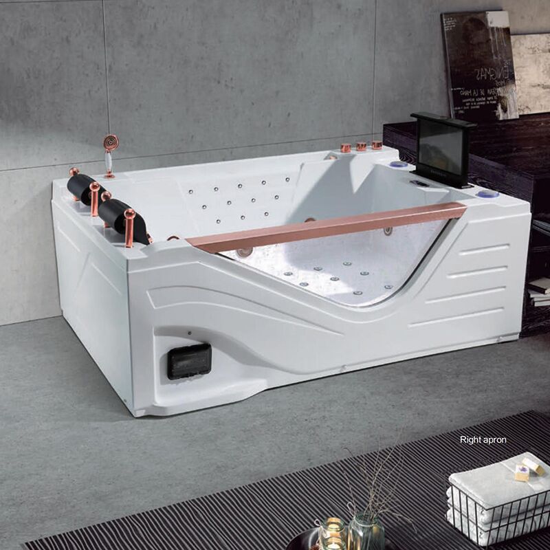 China Hot Selling High Quality Acrylic Rectangular Indoor White Bathtub Whirlpool Massage Bath Tub with massagebathtub holder Bathtub Massage,Acrylic Massage Bathtub,Whirlpool Bathtub Massage