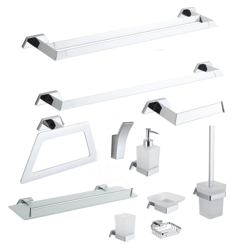 11 Pieces Triangle Design Zinc Alloy Wall Mounted Modern Bathroom Hardware Accessories Set 11 Pieces Triangle Design Zinc Alloy 11 Pieces Triangle Design Zinc Alloy Wall Mounted Modern Bathroom Hardware Accessories Set