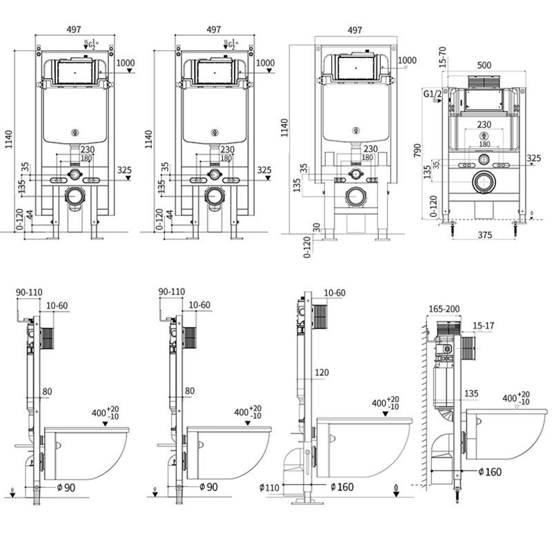 Watermark Washdown Porcelain Bathroom Sanitary Ware Wall Hung Toilet Wc Ceramic Closestool new design american porcelain suspended rimless wall mounted toilet p trap sanitary ware wall hung toilet bowl 1 sanitary ware wall hung toilet bowl