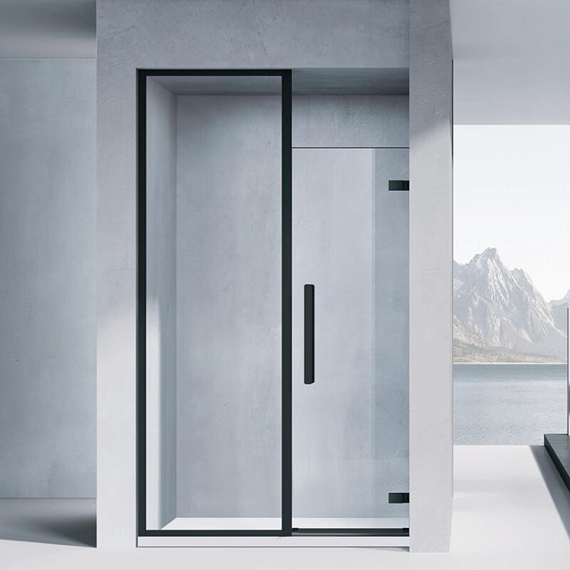 Bathroom 304 Stainless Steel Tempered Glass Panel Black One Piece Shower Door Bathroom 304 Stainless Steel Tempered glass panel black One Piece Shower Door Bathroom 304 Stainless Steel Tempered Glass Panel Black One Piece Shower Door