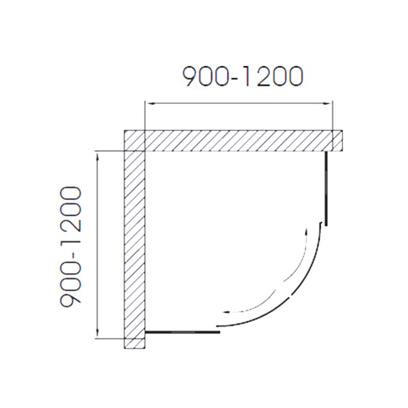 Bathroom 8mm tempered glass quadrant enclosure shower door offset frameless glass shower door China Shower Doors suppliers factory wholesale bathroom tempered glass shower door 02 size Bathroom 8mm tempered glass quadrant enclosure shower door offset frameless glass shower door - Image 2