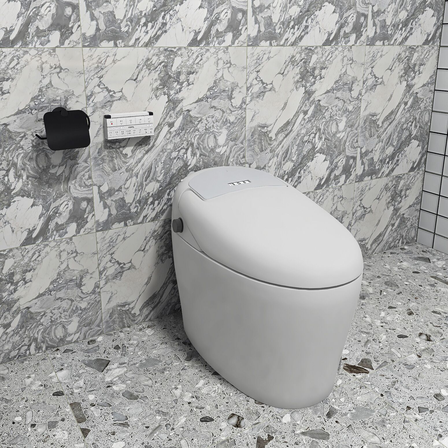 China smart toilet supplier wholesale bathroom vanity 110v 220v wc toilets one piece kicking automatic flushing washroom smart automatic toilet bowl China smart toilet supplier 2021 tankless 110V220V wholesale bathroom vanity wc toilets one piece kicking automatic flushing washroom smart automatic toilet bowl 3 M7B China smart toilet supplier wholesale bathroom vanity 110v 220v wc toilets one piece kicking automatic flushing washroom smart automatic toilet bowl - Image 4