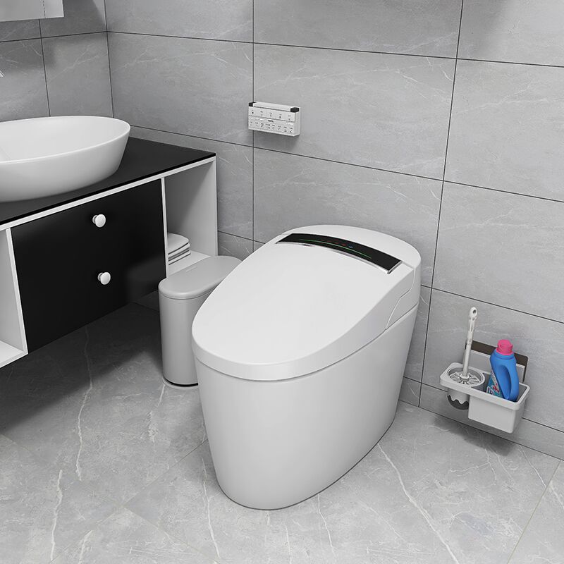 High quality bathroom one piece siphonic wc modern ceramic automatic operation intelligent bidet toilets China smart toilet supplier factory directly wholesale electronic smart toilet modern house bathroom water saving intelligent electric one piece bidet toilet 01 3018B High quality bathroom one piece siphonic wc modern ceramic automatic operation intelligent bidet toilets - Image 4