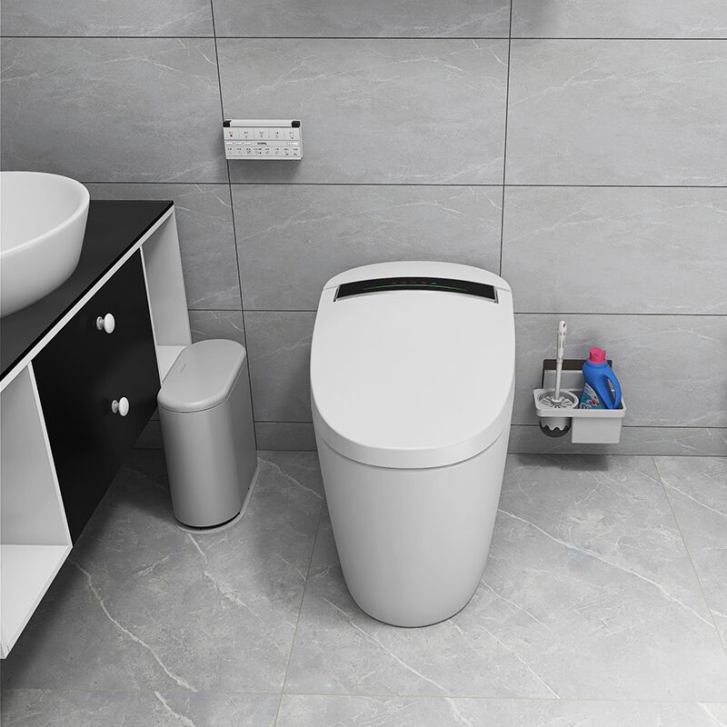 High quality bathroom one piece siphonic wc modern ceramic automatic operation intelligent bidet toilets China smart toilet supplier factory directly wholesale electronic smart toilet modern house bathroom water saving intelligent electric one piece bidet toilet 02 3018B High quality bathroom one piece siphonic wc modern ceramic automatic operation intelligent bidet toilets - Image 2