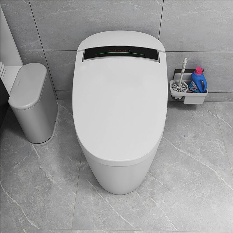 High quality bathroom one piece siphonic wc modern ceramic automatic operation intelligent bidet toilets China smart toilet supplier factory directly wholesale electronic smart toilet modern house bathroom water saving intelligent electric one piece bidet toilet 03 3018B High quality bathroom one piece siphonic wc modern ceramic automatic operation intelligent bidet toilets - Image 5