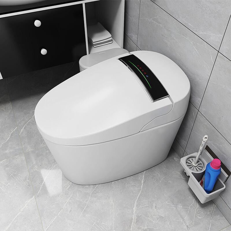 High quality bathroom one piece siphonic wc modern ceramic automatic operation intelligent bidet toilets China smart toilet supplier factory directly wholesale electronic smart toilet modern house bathroom water saving intelligent electric one piece bidet toilet 04 3018B High quality bathroom one piece siphonic wc modern ceramic automatic operation intelligent bidet toilets