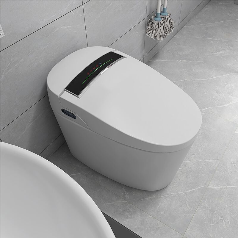 High quality bathroom one piece siphonic wc modern ceramic automatic operation intelligent bidet toilets China smart toilet supplier factory directly wholesale electronic smart toilet modern house bathroom water saving intelligent electric one piece bidet toilet 05 3018B High quality bathroom one piece siphonic wc modern ceramic automatic operation intelligent bidet toilets - Image 3