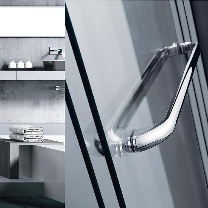 Bathroom 8mm tempered glass quadrant enclosure shower door offset frameless glass shower door China supplier shower glass door for bathroom shower room Frameless Hardware Aluminum Profile Stainless Steel Shower Door 00 04 Bathroom 8mm tempered glass quadrant enclosure shower door offset frameless glass shower door - Image 9