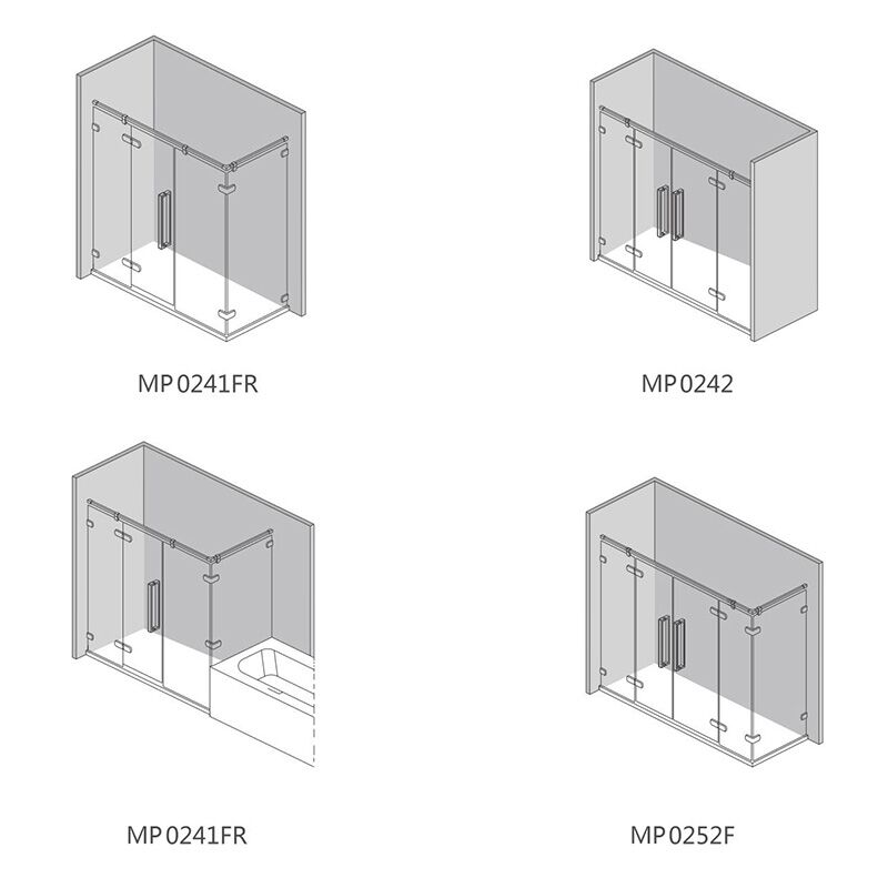 Bathroom 8mm tempered glass quadrant enclosure shower door offset frameless glass shower door China supplier shower glass door for bathroom shower room Frameless Hardware Aluminum Profile Stainless Steel Shower Door 00 1 China supplier shower glass door for bathroom shower room design style