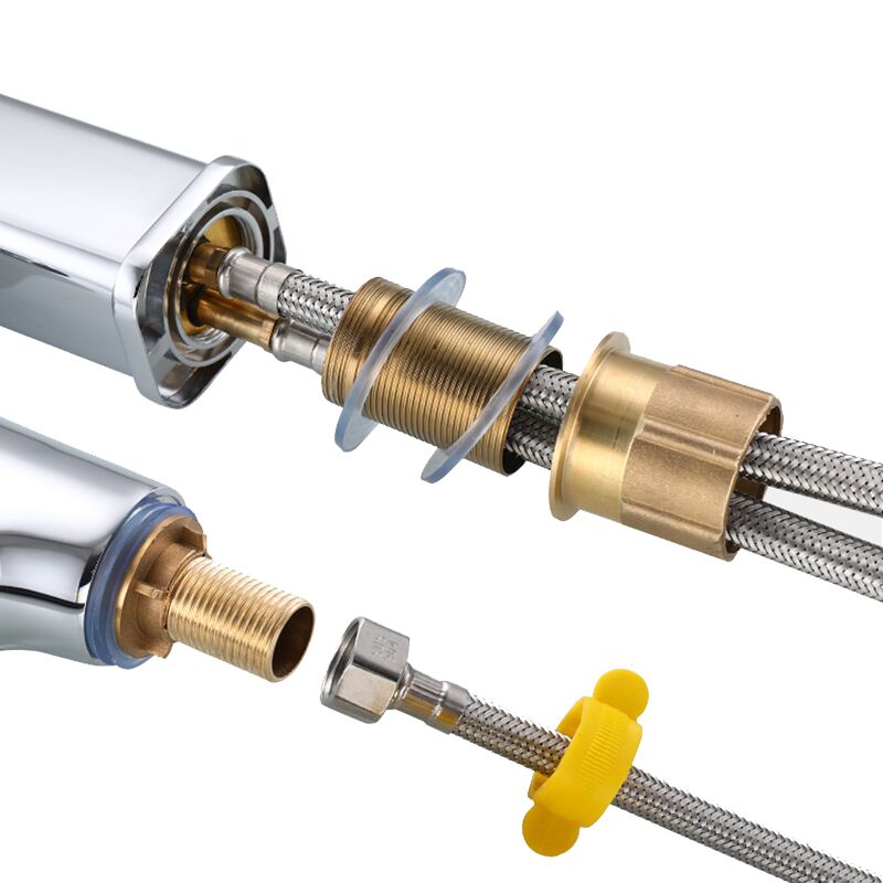 China Factory Brass Automatic Sensor Faucet Smart Deck Mounted Cold Hot Water Tap 25 Years Faucet Manufacturer Factory Price Wholesale Bathroom Washbasin Sink Brass Copper Basin Faucet 304 Stainless Steel Hose Bathroom Washbasin Sink Brass Basin Faucet-304 Stainless Steel Hose