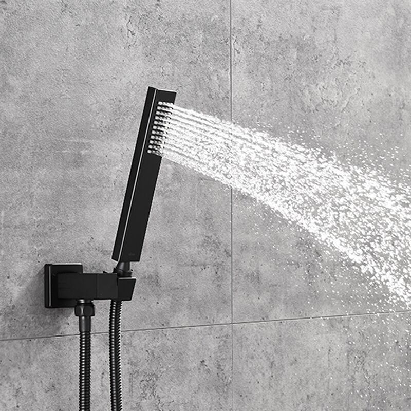 Wholesale handheld shower system bathroom complete square matte black rain wall mounted 10-inch high pressure shower set Bathroom Shower System Mixer Shower Combo Set Shower Faucet 2 Shower System Mixer Shower Combo Set Shower Faucet