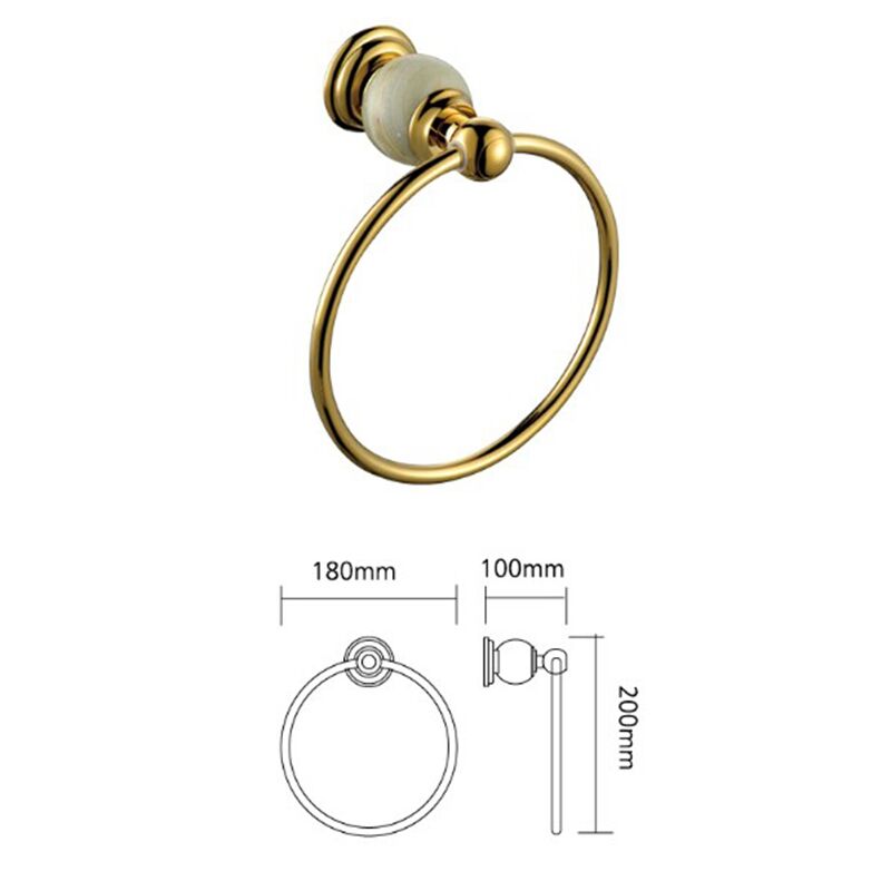 Bathroom accessories hotel home square design round towel holder bathroom accessories gold brass towel ring Bathroom accessories hotel home square design round towel holder bathroom accessories gold brass towel ring 2207 size Bathroom accessories hotel home square design round towel holder bathroom accessories gold brass towel ring - Image 2