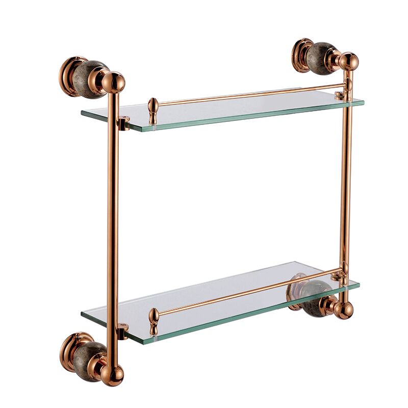 Bathroom accessories wall solid brass chrome finish with Tempered double layer glass shelf for Bathroom Bathroom accessories wall solid brass chrome finish with Tempered double layer glass shelf for Bathroom 1 2112E Bathroom accessories wall solid brass chrome finish with Tempered double layer glass shelf for Bathroom - Image 7