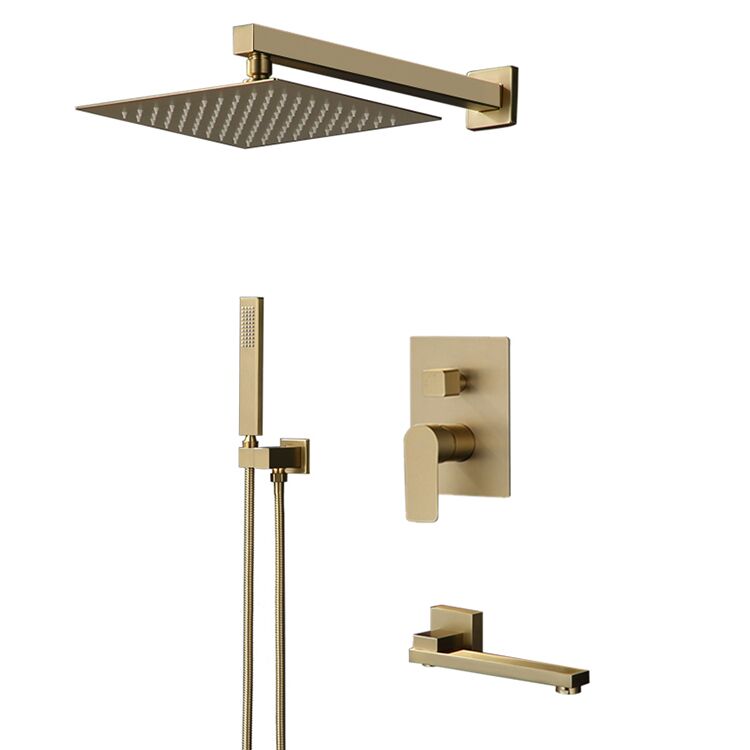 Brushed nickle gold bathroom shower hot and cold shower mixer in wall mounted rain concealed shower set Brushed nickle gold bathroom shower hot and cold shower mixer in wall mounted rain concealed shower set 1 SW003 1 Brushed nickle gold bathroom shower hot and cold shower mixer in wall mounted rain concealed shower set - Image 3