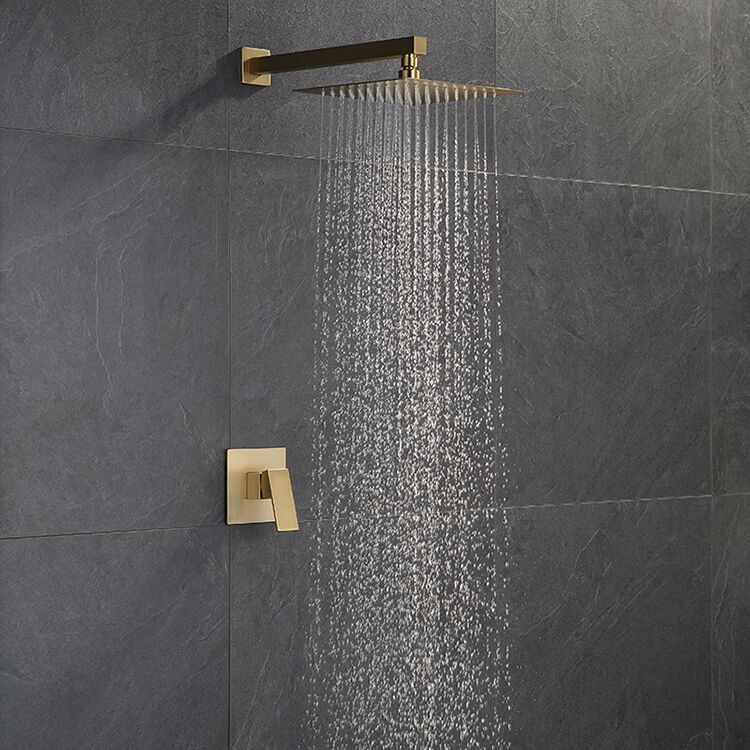 Brushed nickle gold bathroom shower hot and cold shower mixer in wall mounted rain concealed shower set Brushed nickle gold bathroom shower hot and cold shower mixer in wall mounted rain concealed shower set 5 SW003 Brushed nickle gold bathroom shower hot and cold shower mixer in wall mounted rain concealed shower set - Image 2