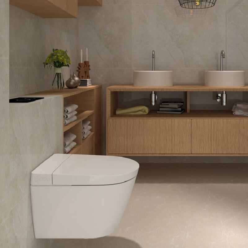 Siphon flushing ceramic automatic wall-mounted smart toilet MP WM600 China modern smart toilet intelligent electric bidet heated wall hung smart toilet 12 MP7201 Siphon flushing ceramic automatic wall-mounted smart toilet MP WM600 - Image 10
