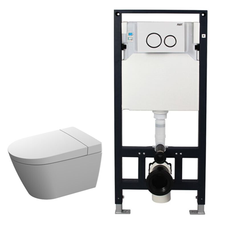 Siphon flushing ceramic automatic wall-mounted smart toilet MP WM600 China modern smart toilet intelligent electric bidet heated wall hung smart toilet 4 MP7201 Siphon flushing ceramic automatic wall-mounted smart toilet MP WM600 - Image 4