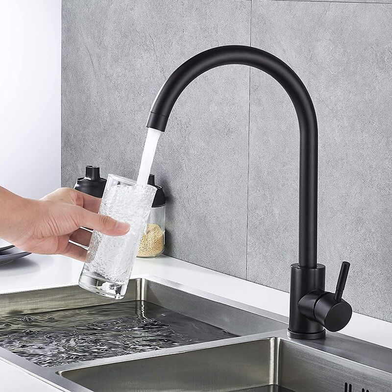 Factory cheap price 304 stainless steel water saving kitchen faucet single handle 360 degree swivel hot and cold kitchen sink faucets Factory cheap price 304 stainless steel water saving kitchen faucet single handle 360 degree swivel hot and cold kitchen sink faucets 2 MP0225 B Factory cheap price 304 stainless steel water saving kitchen faucet single handle 360 degree swivel hot and cold kitchen sink faucets - Image 8