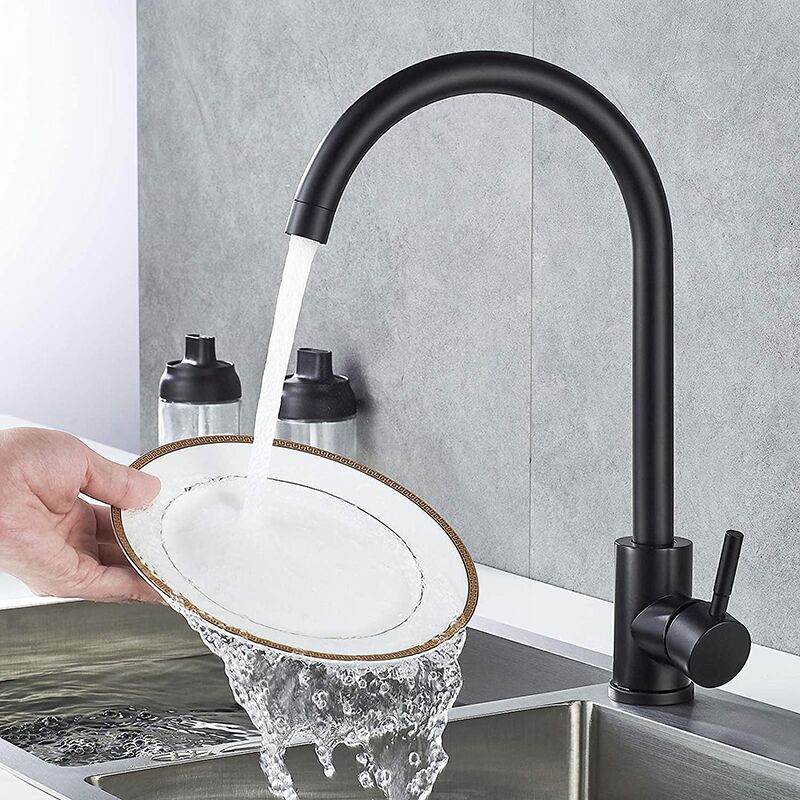 Factory cheap price 304 stainless steel water saving kitchen faucet single handle 360 degree swivel hot and cold kitchen sink faucets Factory cheap price 304 stainless steel water saving kitchen faucet single handle 360 degree swivel hot and cold kitchen sink faucets 3 MP0225 B Factory cheap price 304 stainless steel water saving kitchen faucet single handle 360 degree swivel hot and cold kitchen sink faucets - Image 7