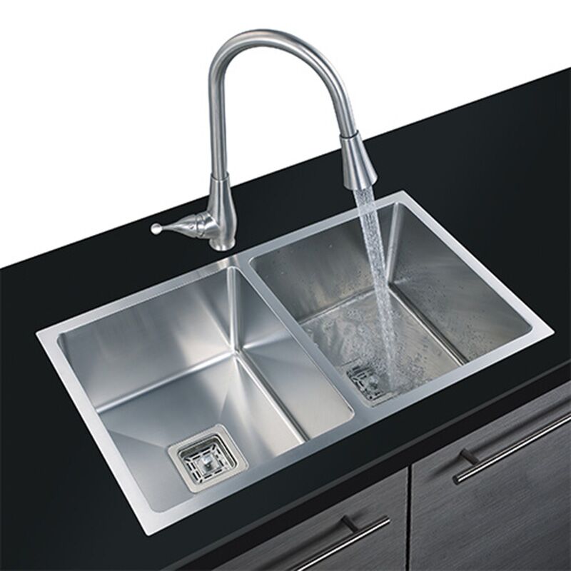 Factory Direct Double Capacity Standard Double Bowl Sink 304 Stainless Steel Not Sticky Oil Kitchen Sink Factory direct double capacity standard double bowl sink 304 stainless steel Not sticky oil kitchen sink 4 MP775 Factory Direct Double Capacity Standard Double Bowl Sink 304 Stainless Steel Not Sticky Oil Kitchen Sink - Image 14