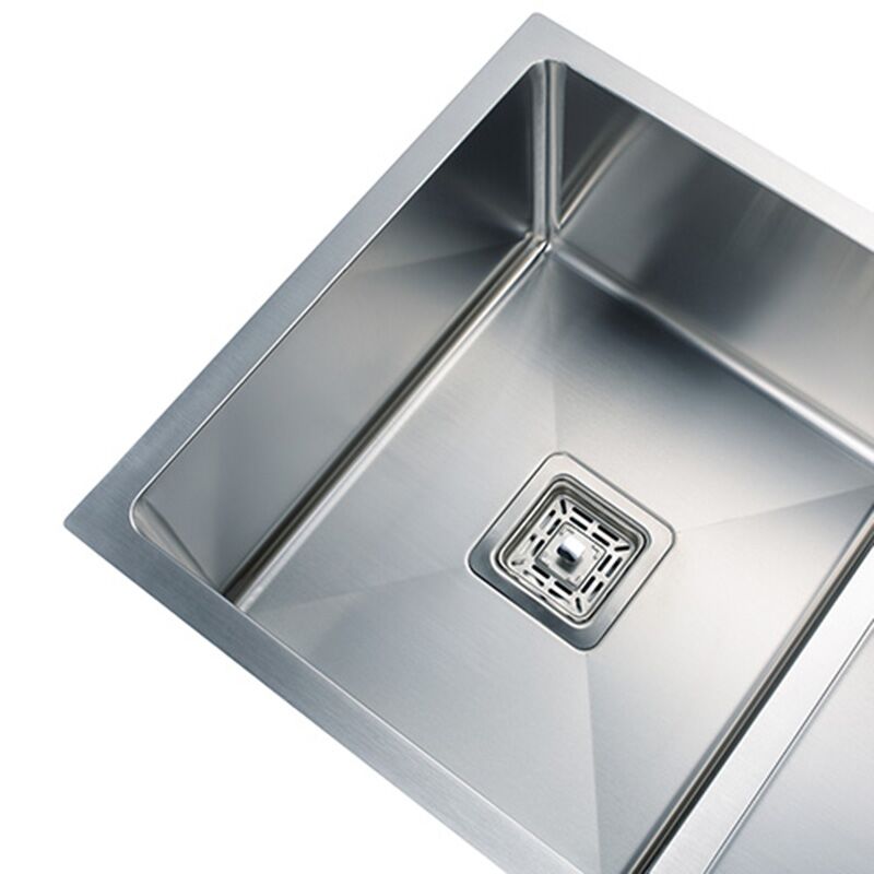 304 Stainless Steel Hand Made Single Bowl Kitchen Sinks Stainless Steel Sink Factory direct double capacity standard double bowl sink 304 stainless steel Not sticky oil kitchen sink 6 MP775 304 Stainless Steel Hand Made Single Bowl Kitchen Sinks Stainless Steel Sink - Image 11