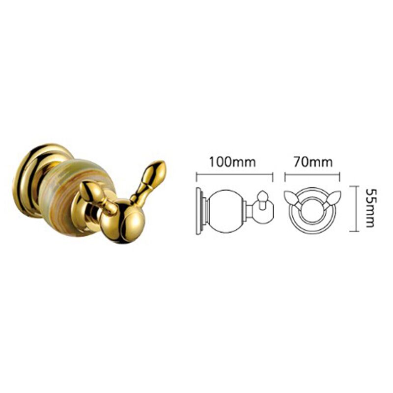 Factory price wholesale modern bathroom accessories wall mounted bath hardware coat hook double robe hooks Factory price wholesale modern bathroom accessories wall mounted bath hardware coat hook double robe hooks 2502 size Factory price wholesale modern bathroom accessories wall mounted bath hardware coat hook double robe hooks - Image 2