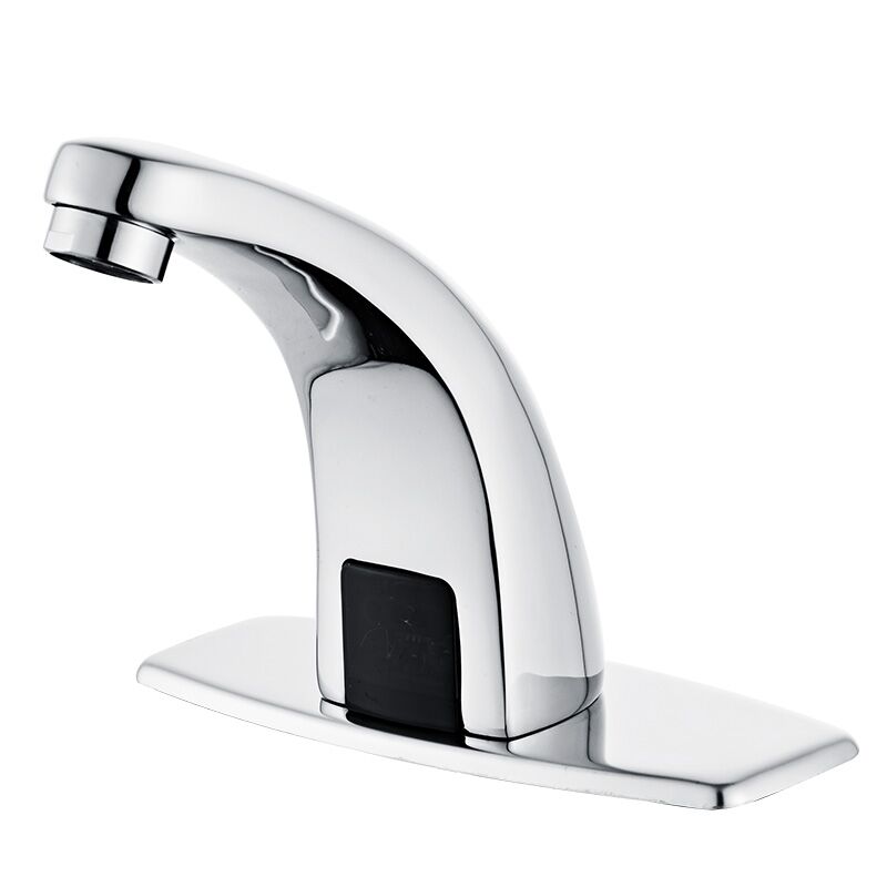 China Factory Brass Automatic Sensor Faucet Smart Deck Mounted Cold Hot Water Tap MOPO water saving sensor basin faucets single hole brass body chrome polished plating deck mounted sense faucets 3 China Factory Brass Automatic Sensor Faucet Smart Deck Mounted Cold Hot Water Tap - Image 5