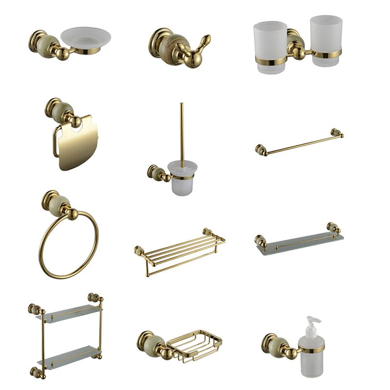 Modern luxury brushed square stainless steel bathroom accessories set Modern Luxury Brushed gold Square Stainless Steel bathroom accessories set 2000A Modern luxury brushed square stainless steel bathroom accessories set