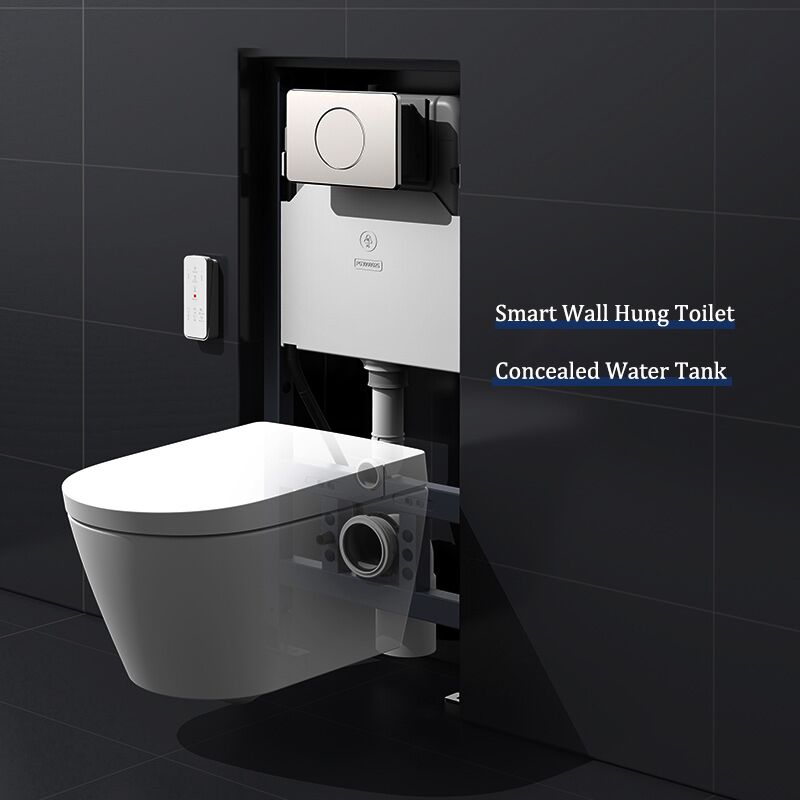 Siphon flushing ceramic automatic wall-mounted smart toilet MP WM600 Modern bathroom european Smart toilet water saving automatic bidet wall hung smart toilet 1 Modern bathroom water saving automatic bidet wall hung smart toilet