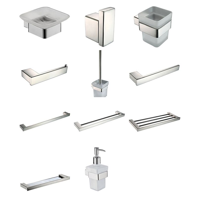 Modern hardware suit aluminum square brass bathroom toilet bathroom accessories set Modern hardware suit aluminum square brass bathroom toilet bathroom accessories set 1 3800 Modern hardware suit aluminum square brass bathroom toilet bathroom accessories set - Image 3