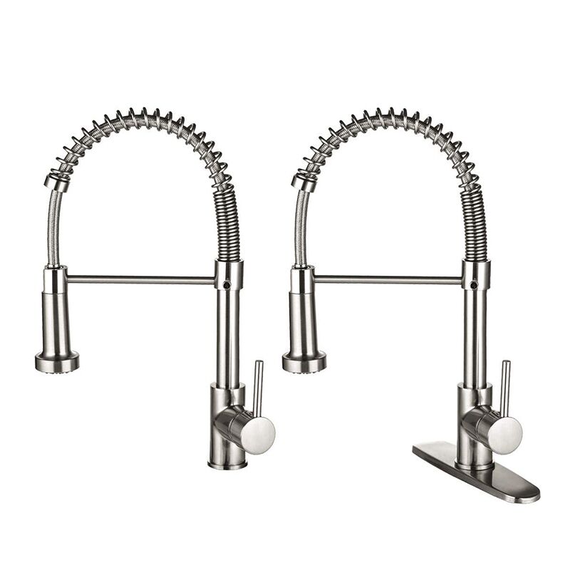 New design 304 stainless steel kitchen faucet 360 degree rotatble kitchen faucet with pull out sprayer New design 304 stainless steel kitchen faucet 360 degree rotatble kitchen faucet with pull out sprayer 5 MP0224 New design 304 stainless steel kitchen faucet 360 degree rotatble kitchen faucet with pull out sprayer - Image 7