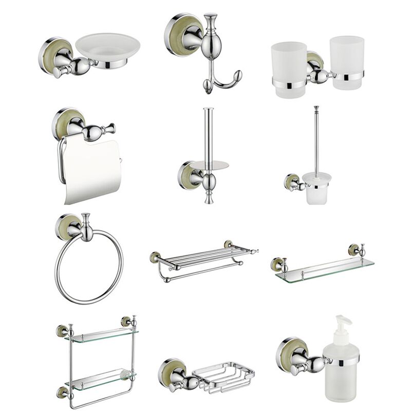 New design hotel and home high quality brass jade wall mounted bathroom accessories set Wholesale hotel and home luxury jade color resin pattern high quality brass bathroom accessories Set 1 3500 New design hotel and home high quality brass jade wall mounted bathroom accessories set - Image 7
