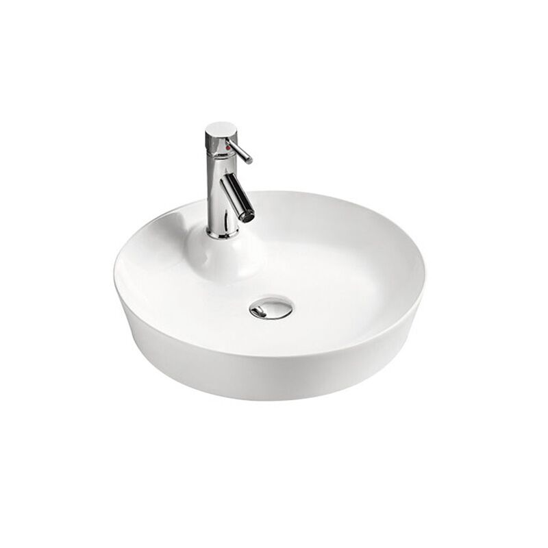 Hot Sell Round Circular Bathroom Basin Ceramic Counter Top Table Basin For Hotel Villa Bathroom Wash Basin Hot sell round circular bathroom basin ceramic counter top table basin for hotel villa bathroom wash basin XS0042 Hot Sell Round Circular Bathroom Basin Ceramic Counter Top Table Basin For Hotel Villa Bathroom Wash Basin - Image 2