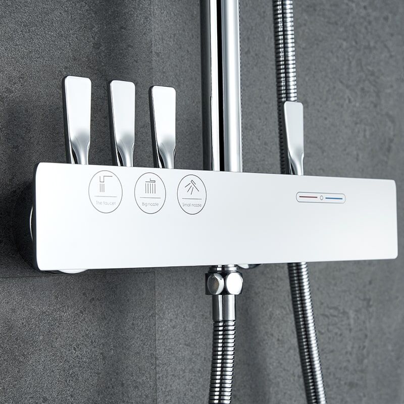 New rain shower 3 function chrome-plated brass mixer bathroom faucet shower set handheld MP HT099 shower 6099 5 min Bathroom faucet shower set handheld