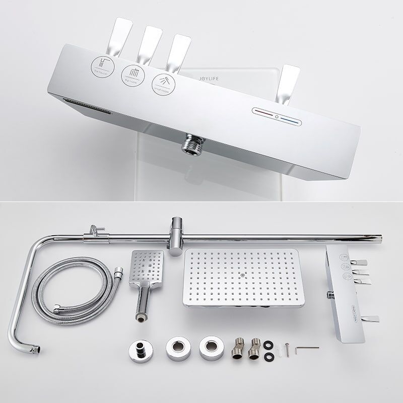 New rain shower 3 function chrome-plated brass mixer bathroom faucet shower set handheld MP HT099 shower 6099 6 min Bathroom faucet shower set handheld