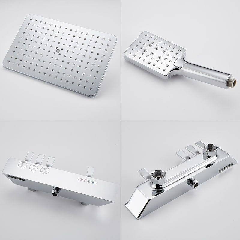 New rain shower 3 function chrome-plated brass mixer bathroom faucet shower set handheld MP HT099 shower 6099 8 min Luxury high pressure shower set