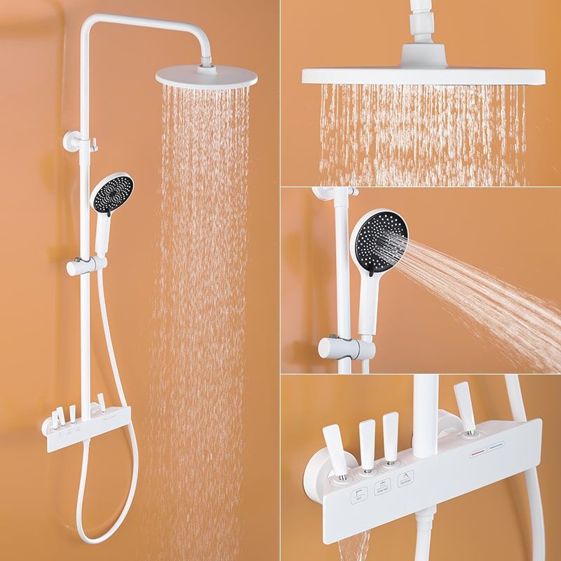 Modern rain shower head waterfall shower 304 stainless steel shower MP SE698 shower 6099W 3 min China wall-mounted stainless steel bathroom shower set with sliding rod shower head