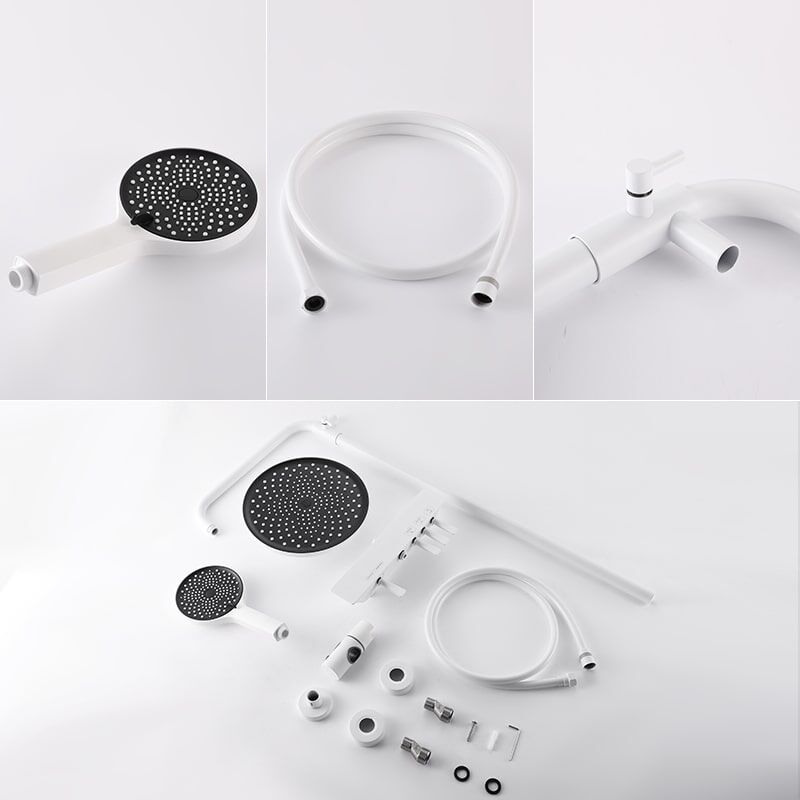 Modern rain shower head waterfall shower 304 stainless steel shower MP SE698 shower 6099W 9 min Hot sale wall-mounted rain shower column white shower set with bathroom spray