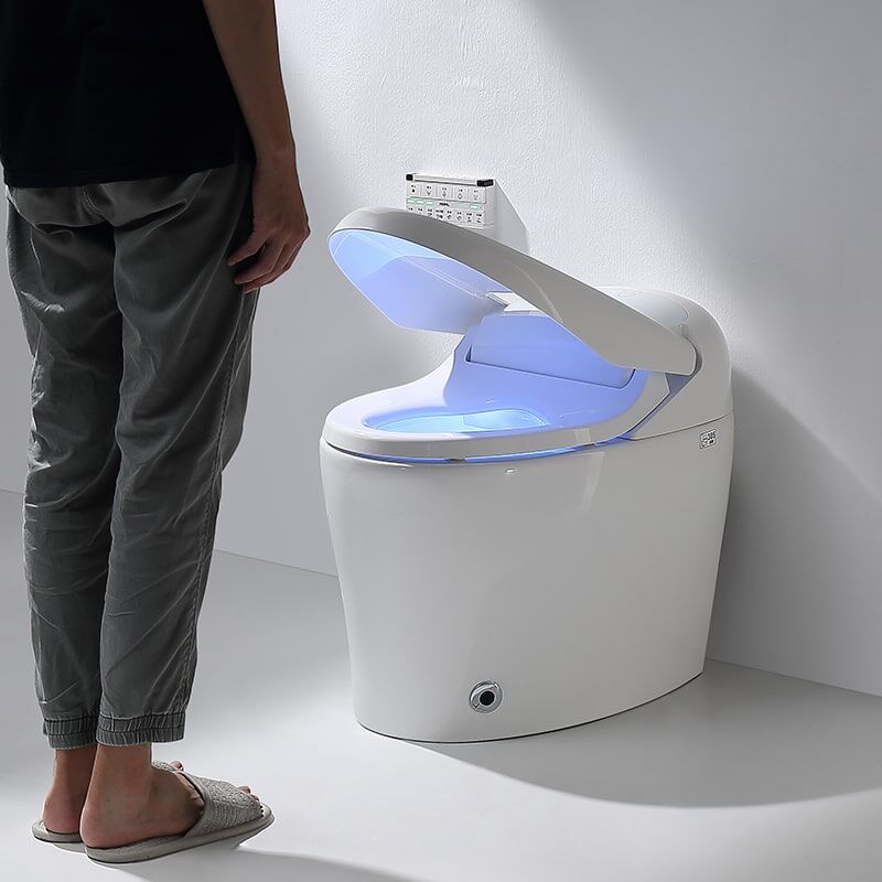 Multi-color bathroom integrated intelligent toilet ceramic intelligent automatic intelligent toilet with bidet M7-2 toilet M7 1 3 min Integrated kick-type automatic flushing smart toilet