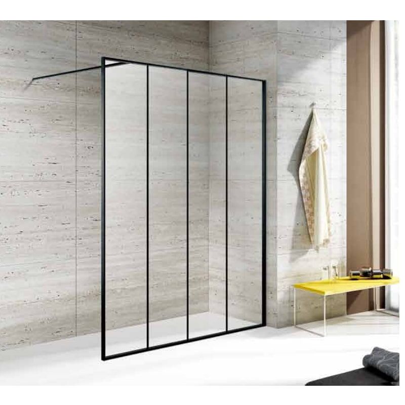Modern Style Custom Gold Frame Rectangular Sliding Tempered Glass Walk-In Shower Door MP KE985 VK E61018 min Tempered glass shower door