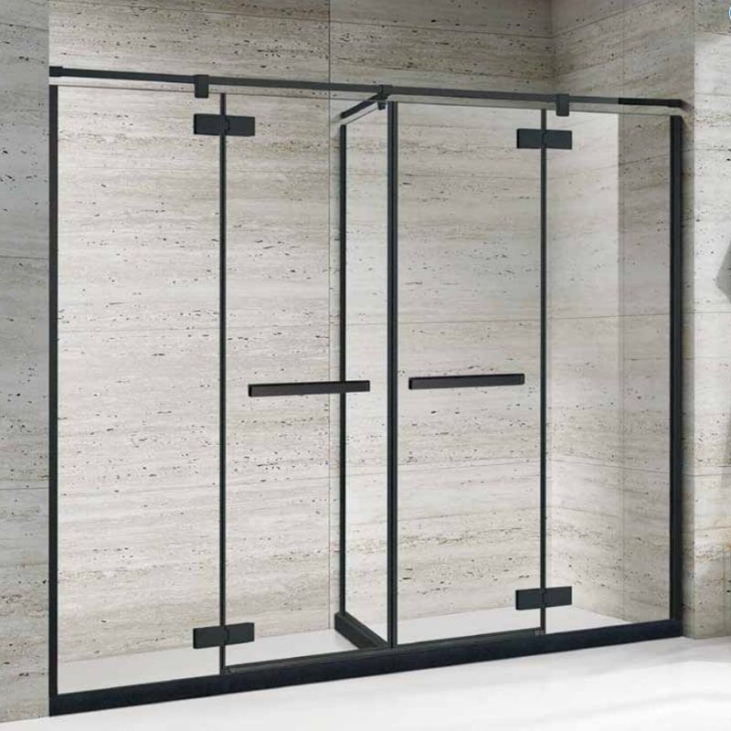 304 Stainless Steel Frame Hotel Tempered Glass Design Sliding Bathroom Shower Door MP KH095 VK E6999 min Sliding door hotel shower door