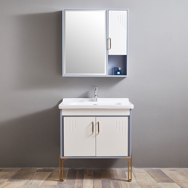 Wholesale manufacturing modern minimalist style solid wood bathroom cabinet with mirror MP MR214 cabinet mp MP 2214 2 European style floor-standing bathroom cabinet