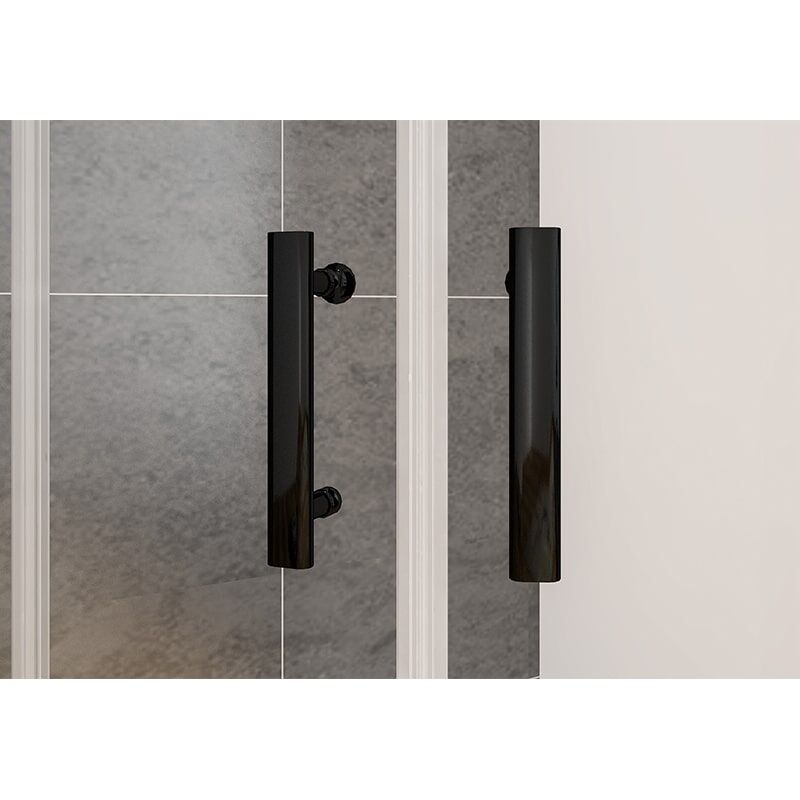Factory Wholesale Black Stainless Steel Frame Tempered Glass Set Sliding Shower Door MP AD01 shower door GA01 2 min glass shower door