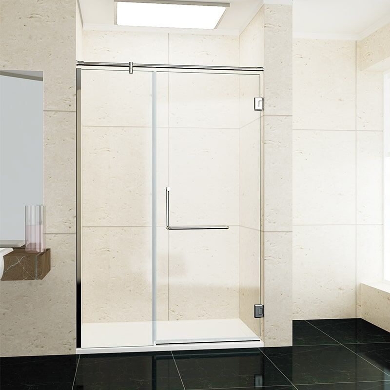 Hotel bathroom square tempered glass rectangular shower door MP BF02 shower doorHG 2G min bathroom corner shower glass door shower door