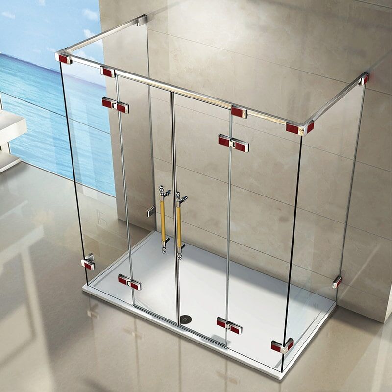 Hotel bathroom square tempered glass rectangular shower door MP BF02 shower doorPUR4 2 min Aluminum Frame Sliding Bathroom Glass Shower Door